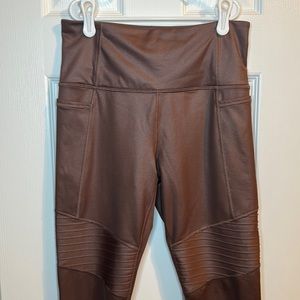 Athleta Inclination Moto Tight women’s size S - brown